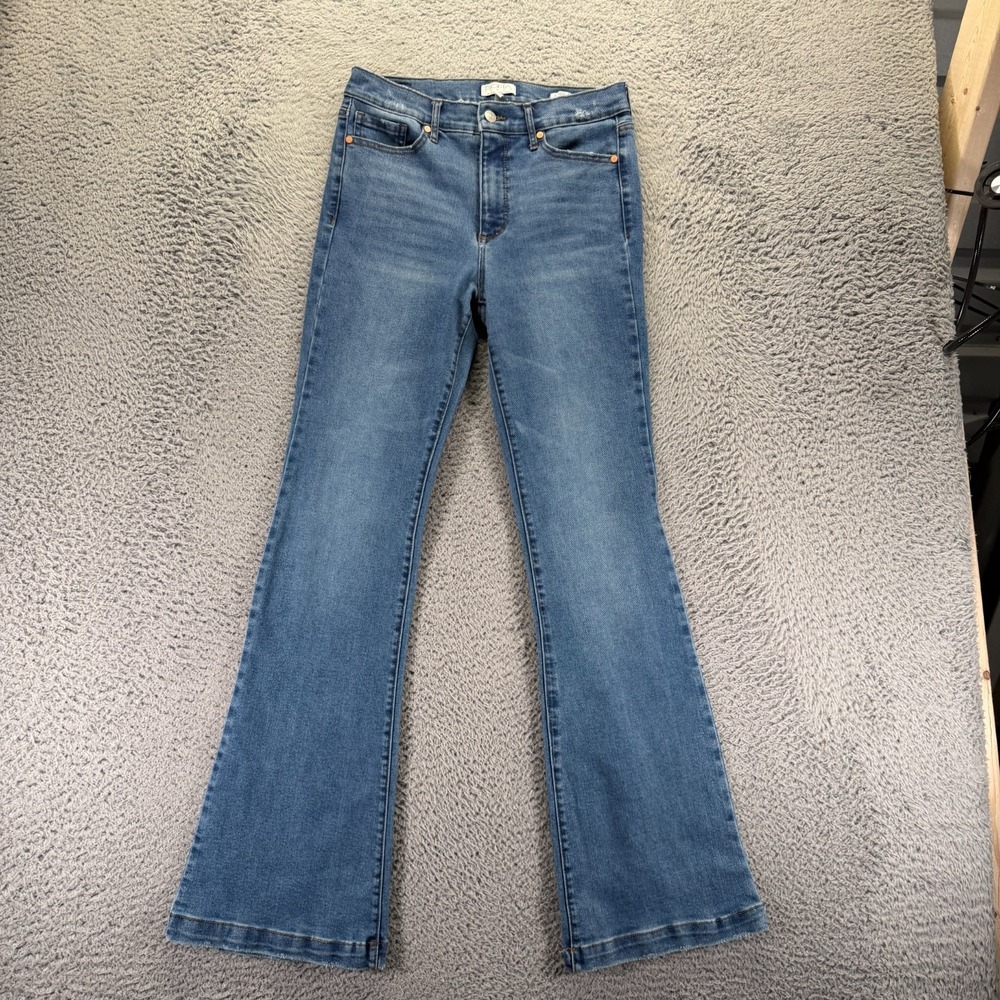 Sofia Melisa Jeans Women's 6 Blue Cotton Denim Flared Workwear Stretch Faded